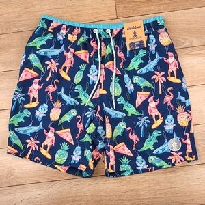 CHUBBIES Tropical Abstract Holidoozies Sz Medium 7' Mens Classic Swim Trunks NEW